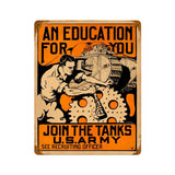 Tanks Education Vintage Sign Metal Sign