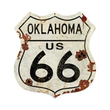 Oklahoma US 66 Shield Vintage Plasma Vintage Sign Metal Sign