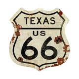 Texas US 66 Shield Vintage Plasma Vintage Sign Metal Sign