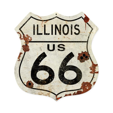 Illinois US 66 Vintage Sign Metal Sign