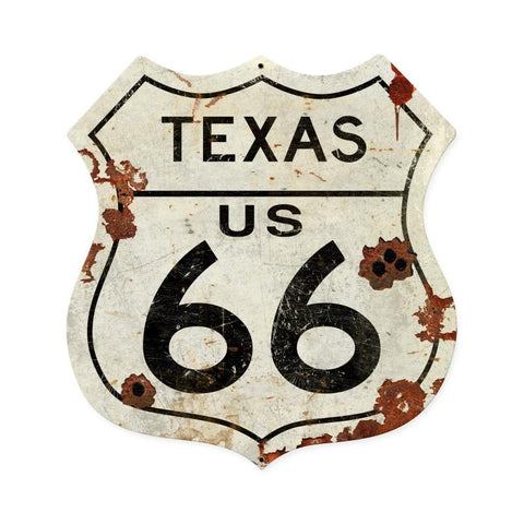 Texas US 66 Vintage Sign Metal Sign
