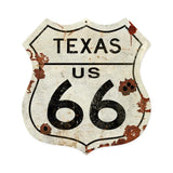 Texas US 66 Vintage Sign Metal Sign