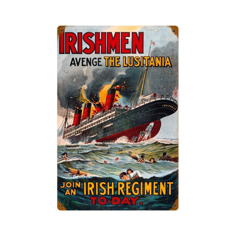 Lusitania Vintage Sign Metal Sign