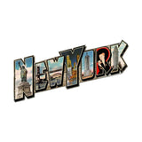 New York Landmarks Vintage Sign Metal Sign