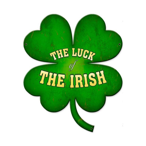 Luck Of The Irish Four Leaf Clover Vintage Sign Metal Sign