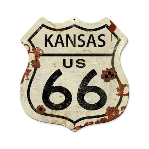 Kansas US Route 66 Vintage Sign Metal Sign