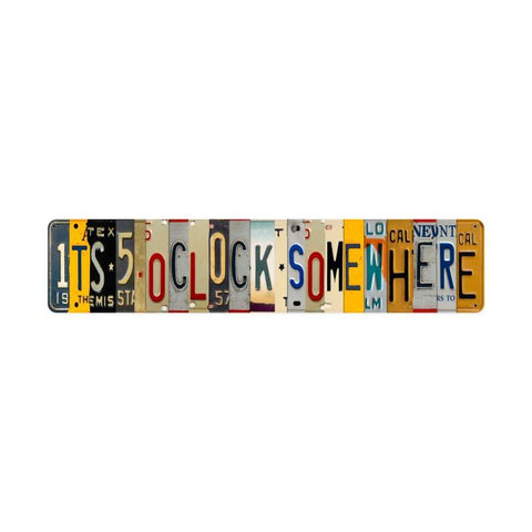 Five O Clock Somewhere Vintage Sign Metal Sign