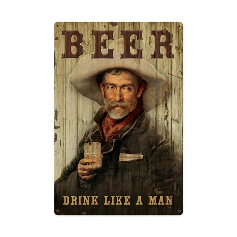 Cowboy-Beer-Vintage-Sign-Metal-Sign