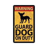 Guard Dog On Duty Vintage Sign Metal Sign