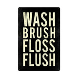 Wash Powder Room Vintage Sign Metal Sign