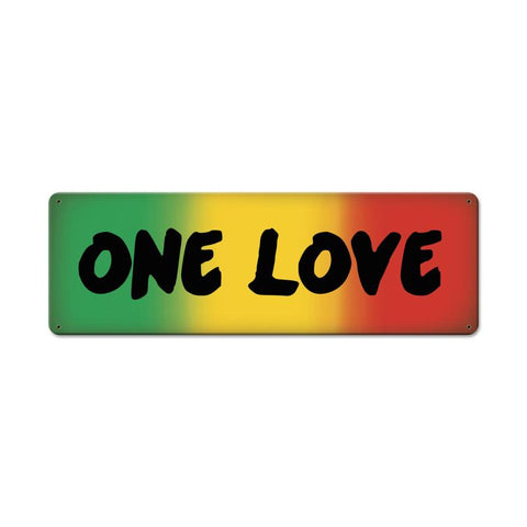 One Love Vintage Sign Metal Sign
