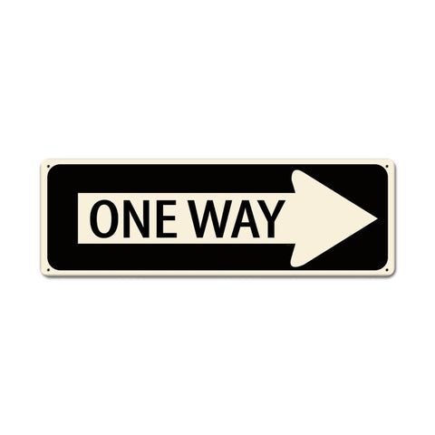 One Way Vintage Sign Metal Sign