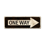 One Way Vintage Vintage Sign Metal Sign