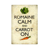 Romaine Calm Carrot Vintage Sign Metal Sign
