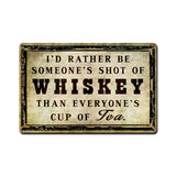 Shot Of Whiskey Vintage Sign Metal Sign
