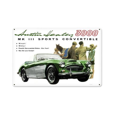 Austin Healey 3000 Vintage Sign Metal Sign