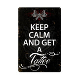 Keep Calm Tattoo Vintage Sign Metal Sign