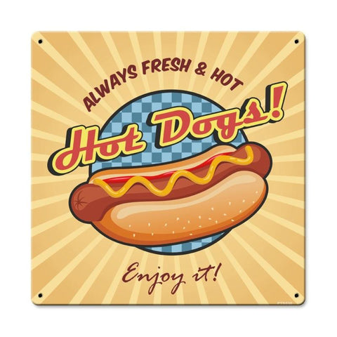 Hotdog Vintage Sign Metal Sign