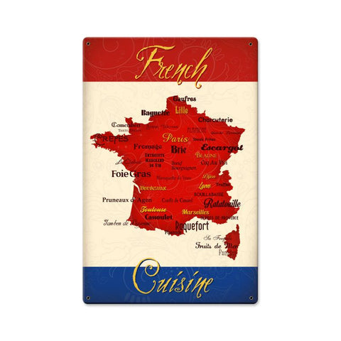 French Cuisine Vintage Sign Metal Sign