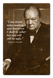 Winston Churchill Metal Sign