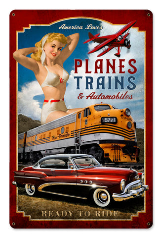 Planes-Trains-Automobiles-Vintage-Sign-Metal-Sign