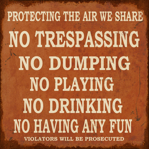 No Trespassing Dumping Vintage Sign Metal Sign