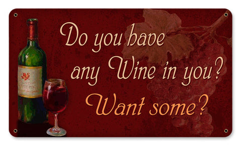 Do You Wine Vintage Sign Metal Sign