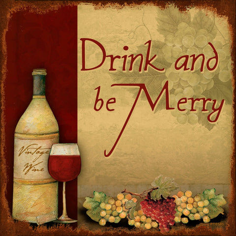 Drink Be Merry Vintage Sign Metal Sign