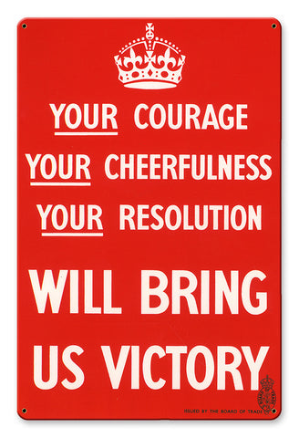 Will Bring US Victory Vintage Sign Metal Sign
