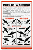 Public Warning Vintage Sign Metal Sign