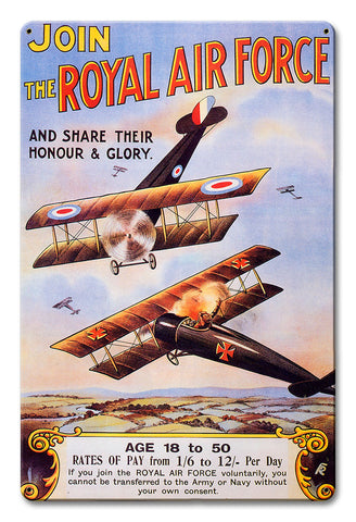 The Royal Air Force Vintage Sign Metal Sign