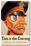 This Is The Enemy Vintage Sign Metal Sign