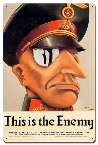This Is The Enemy Vintage Sign Metal Sign