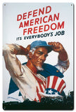 Defend American Freedom Vintage Sign Metal Sign