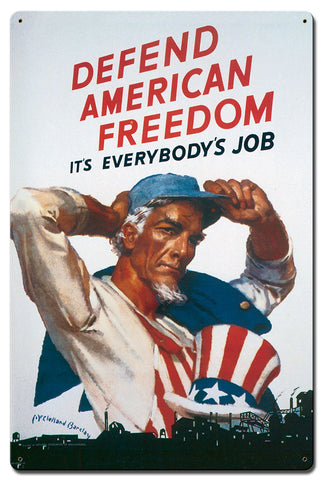 Defend-American-Freedom-Vintage-Sign-Metal-Sign