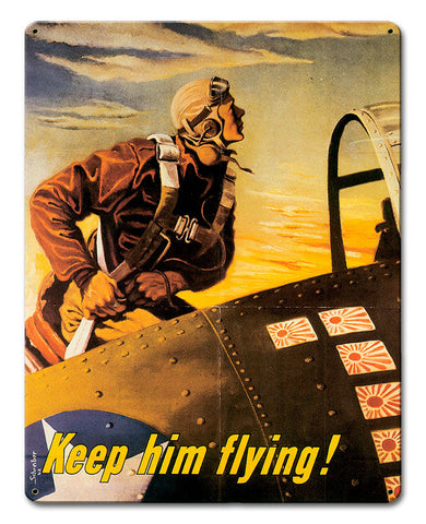 Keep-Him-Flying-Vintage-Sign-Metal-Sign