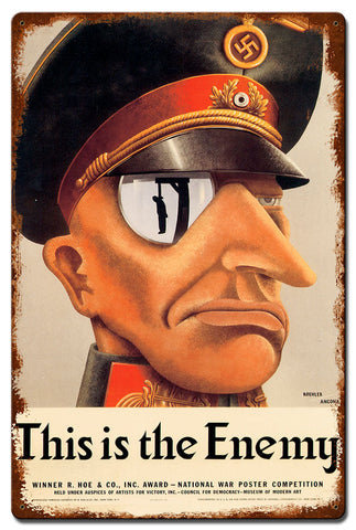 This-Is-The-Enemy-Vintage-Metal-Sign