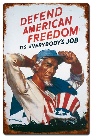 Defend-American-Freedom-Vintage-Metal-Sign