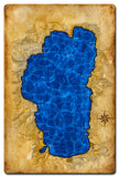 Lake Tahoe Map Vintage Sign Metal Sign