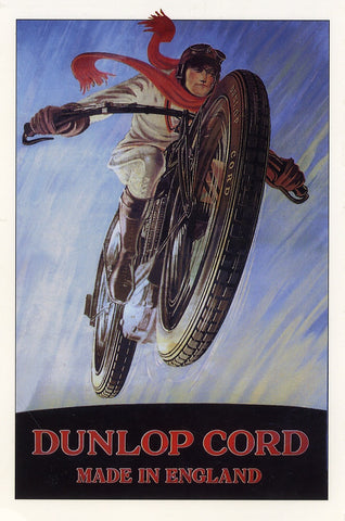 Dunlop Cord Made in England Metal Sign