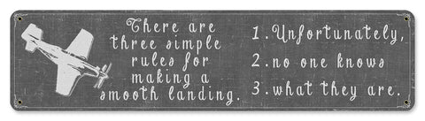 Rules-For-Making-A-Smooth-Landing-Metal-Sign