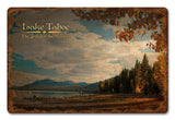 Lake Tahoe Jewel of the Sierras Metal Sign
