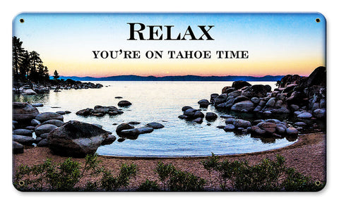 Tahoe Relax Metal Sign