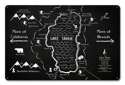 Lake-Tahoe-Chalk-Drawing-Metal-Sign