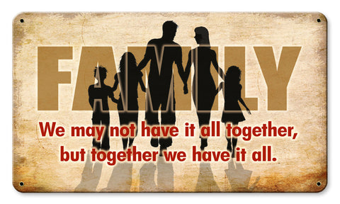 Family All Together Vintage Sign Metal Sign