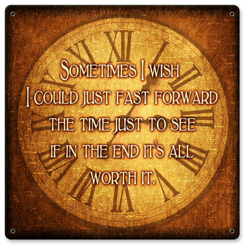 Fast Forward Time Vintage Sign Metal Sign