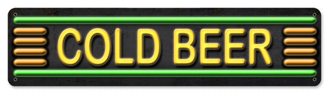 Cold Beer Vintage Sign Metal Sign