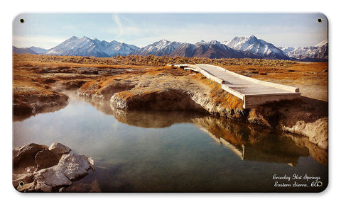Crowley Hot Springs Metal Sign