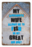 My Largemouth Wife Vintage Sign Metal Sign