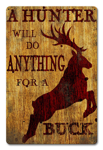 Anything For A Buck Vintage Sign Metal Sign